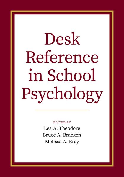 Produktbild: Desk Reference in School Psychology