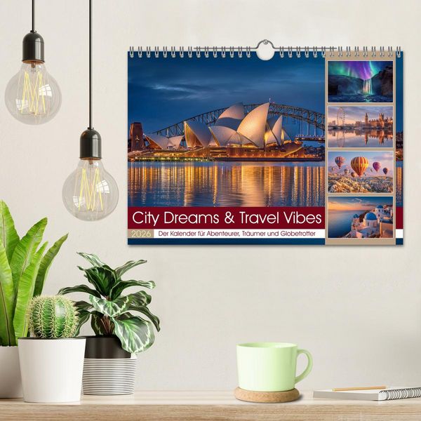 Produktbild: City Dreams & Travel Vibes (Wandkalender 2026 DIN A4 quer), CALVENDO Monatskalender