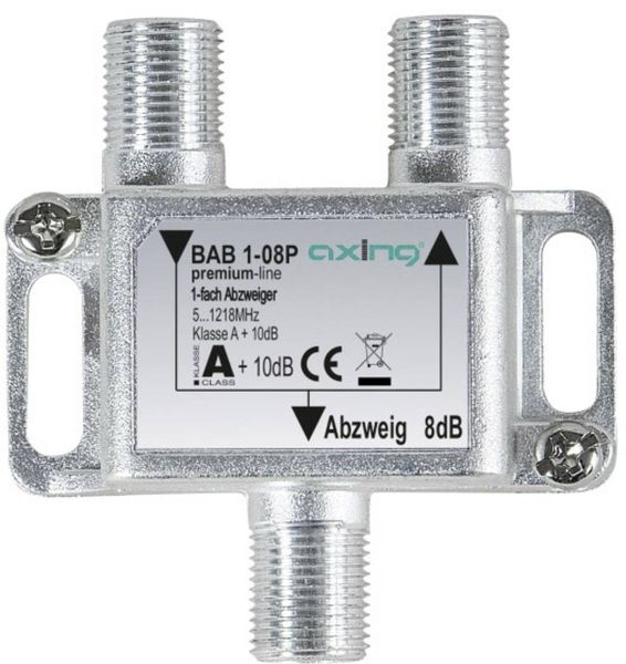 Axing BAB 1-08P Kabel-TV Abzweiger 1-fach 5 - 1218MHz