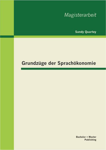 Produktbild: Grundz&uuml;ge der Sprach&ouml;konomie