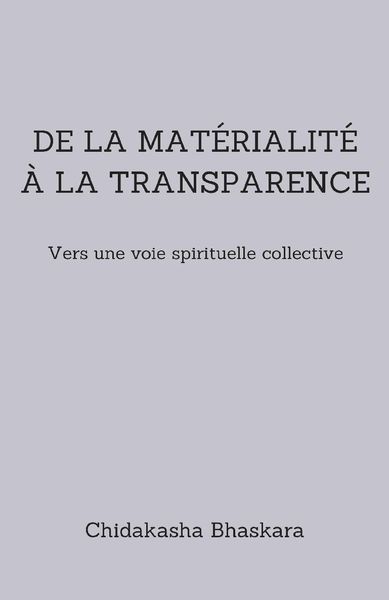 Produktbild: De la materialite a la transparence