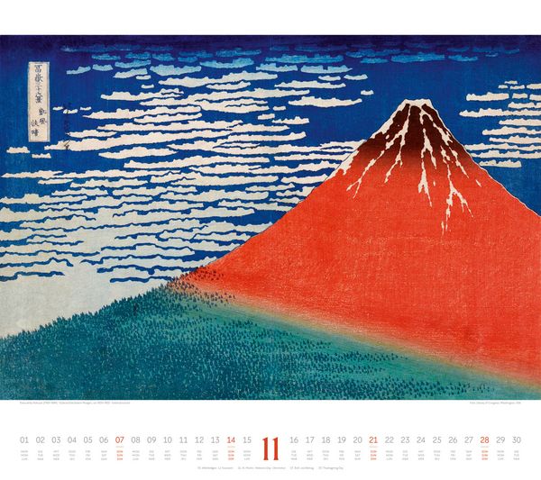 Produktbild: Hokusai Kalender 2027 | Hiroshige, Kuniyoshi, Kunisada