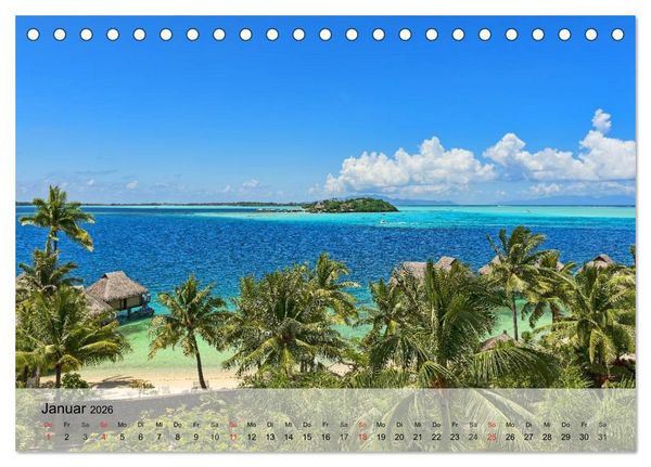 Produktbild: S&uuml;dseetr&auml;ume. Paradiese im Pazifik (Tischkalender 2026 DIN A5 quer), CALVENDO Monatskalender