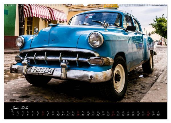 Produktbild: Kubas Klassische Automobile 2026 (Wandkalender 2026 DIN A2 quer), CALVENDO Monatskalender