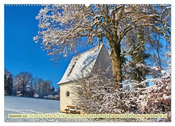 Produktbild: Die Stauden, Kirchen und Kapellen im Naturpark Augsburg westliche W&auml;lder (hochwertiger Premium Wandkalender 2026 DIN A2 quer), Kunstdruck in Hochglanz