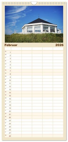 Produktbild: Familienplaner 2026 - Norderney - von barfu&szlig; bis Lackschuh mit 5 Spalten (Wandkalender, 21 x 45 cm) CALVENDO