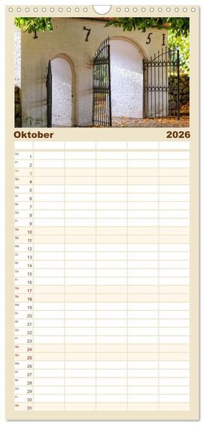 Produktbild: Familienplaner 2026 - Bezauberndes Flensburg mit 5 Spalten (Wandkalender, 21 x 45 cm) CALVENDO