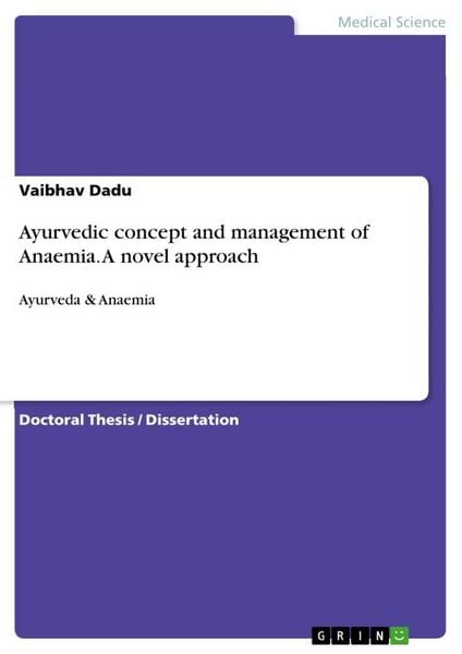 Produktbild: Ayurvedic concept and management of Anaemia. A novel approach