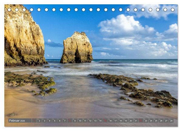Produktbild: Die Algarve - Portugals m&auml;rchenhafte Felsenk&uuml;ste (Tischkalender 2026 DIN A5 quer), CALVENDO Monatskalender