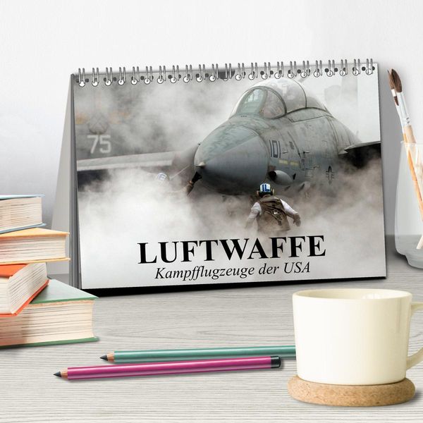 Produktbild: Luftwaffe. Kampfflugzeuge der USA (Tischkalender 2026 DIN A5 quer), CALVENDO Monatskalender