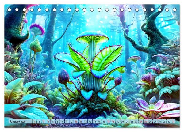 Produktbild: Intergalactic garden (Desk Calendar 2026 DIN A5 landscape), CALVENDO 12 Month DeskCalendar