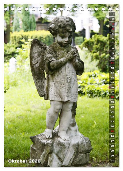 Produktbild: Friedhofsengel in Berlin (Tischkalender 2026 DIN A5 hoch), CALVENDO Monatskalender