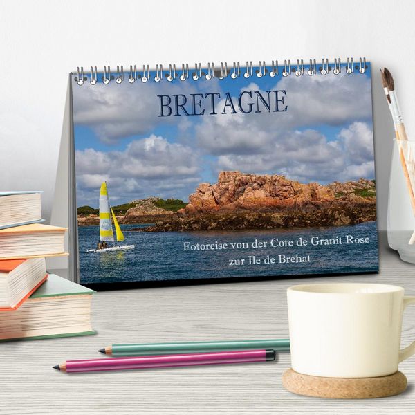 Produktbild: Bretagne - Fotoreise von der Cote de Granit Rose zur Ile de Brehat (Tischkalender 2026 DIN A5 quer), CALVENDO Monatskalender