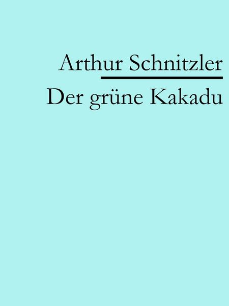 Produktbild: Der gr&uuml;ne Kakadu