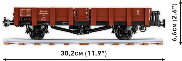 Produktbild: COBI Historical Collection 6285 - G&uuml;terwagen Typ OMMR 32 Linz, WWII, Bausatz 584 Klemmbausteine