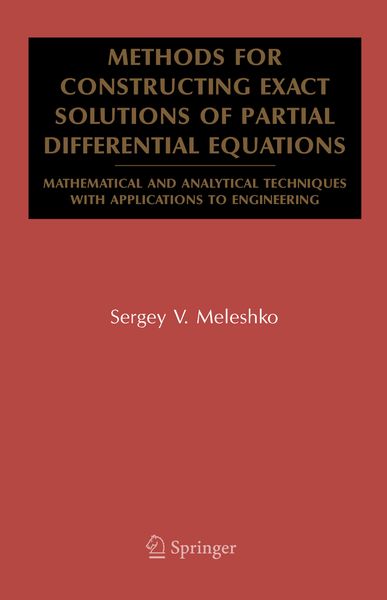 Produktbild: Methods for Constructing Exact Solutions of Partial Differential Equations