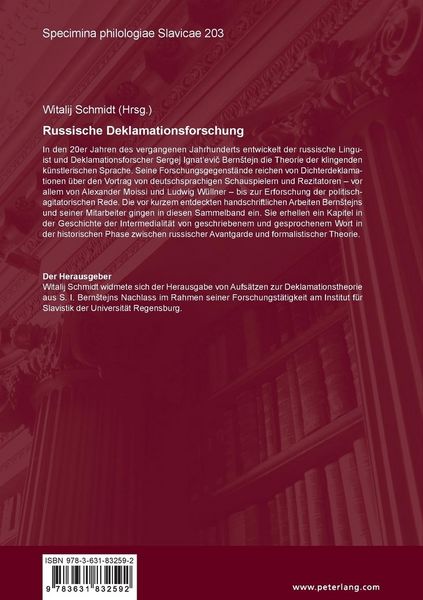 Produktbild: Russische Deklamationsforschung