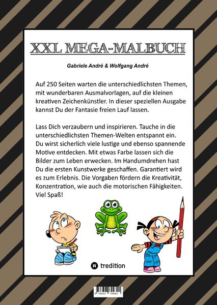 Produktbild: Mega Malbuch - Lustige Motive Zum Ausmalen - Verschiedene Themenwelten - F&ouml;rderung der Kreativit&auml;t
