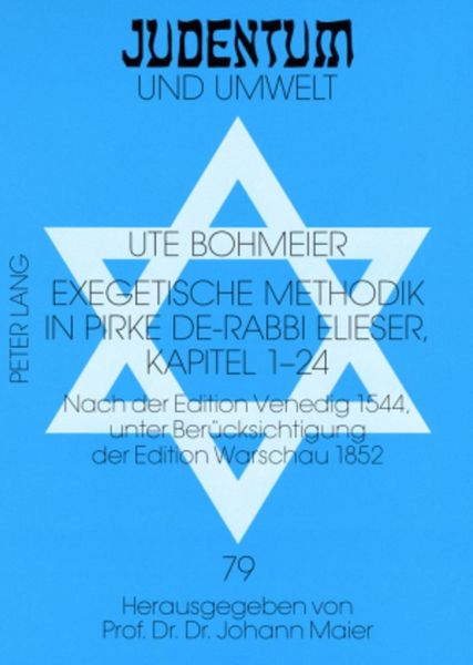 Produktbild: Exegetische Methodik in Pirke de-Rabbi Elieser, Kapitel 1-24