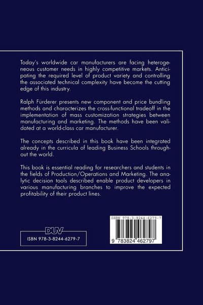 Produktbild: Option and Component Bundling under Demand Risk