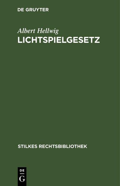 Produktbild: Lichtspielgesetz