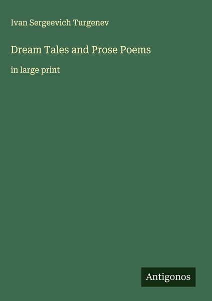 Produktbild: Dream Tales and Prose Poems