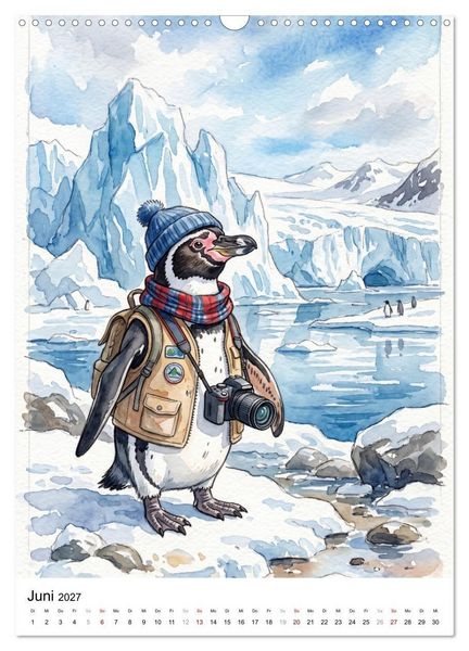 Produktbild: Coole Pinguine (Wandkalender 2027 DIN A3 hoch), CALVENDO Monatskalender