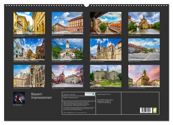 Produktbild: Bayern Impressionen (Wandkalender 2026 DIN A2 quer), CALVENDO Monatskalender