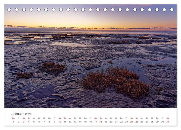 Produktbild: Schutzgebiet Wattenmeer (Tischkalender 2026 DIN A5 quer), CALVENDO Monatskalender