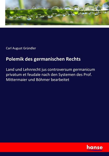 Produktbild: Polemik des germanischen Rechts