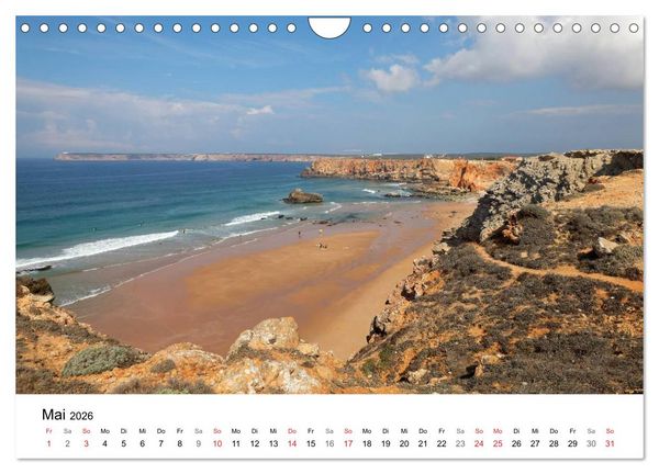 Produktbild: Algarve von Sagres bis Tavira (Wandkalender 2026 DIN A4 quer), CALVENDO Monatskalender
