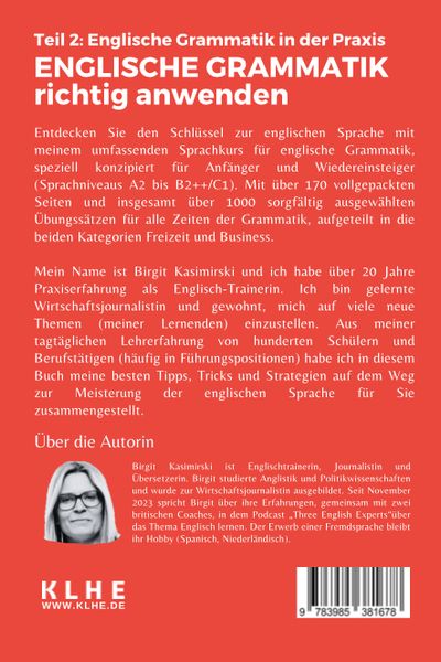 Produktbild: Englische Grammatik richtig anwenden - Teil 2: Englische Grammatik in der Praxis