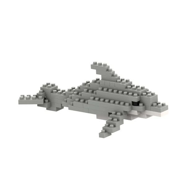Produktbild: BRIXIES 200028 - Delphin, 3D Konstruktionsbausatz aus Ministeinen, 65Teile