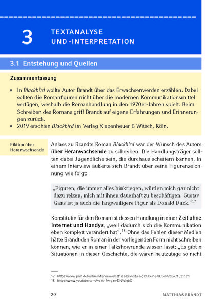 Brandt, M: Blackbird - Textanalyse und Interpretation