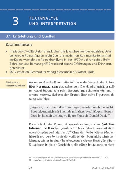 Brandt, M: Blackbird - Textanalyse und Interpretation