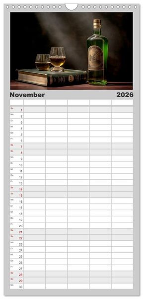 Produktbild: Familienplaner 2026 - B&uuml;cherzauber mit 5 Spalten (Wandkalender, 21 x 45 cm) CALVENDO