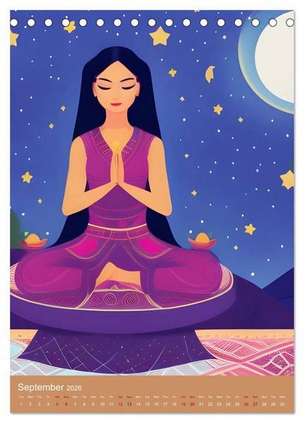 Produktbild: Meditation Unites (Desk Calendar 2026 DIN A5 portrait), CALVENDO 12 Month DeskCalendar