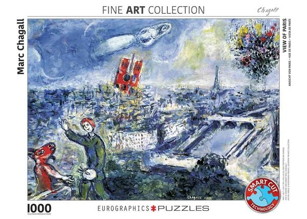 Eurographics 6000-0850 - Ansicht von Paris von Marc Chagall , Puzzle, 1.000 Teile