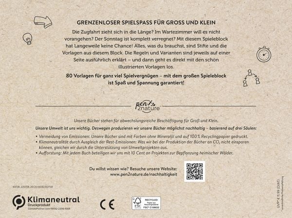Produktbild: Der gro&szlig;e Spieleblock. Spielspa&szlig; f&uuml;r Gro&szlig; und Klein