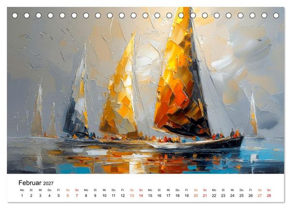 Produktbild: Segeln - Tanz mit dem Wind (Tischkalender 2027 DIN A5 quer), CALVENDO Monatskalender