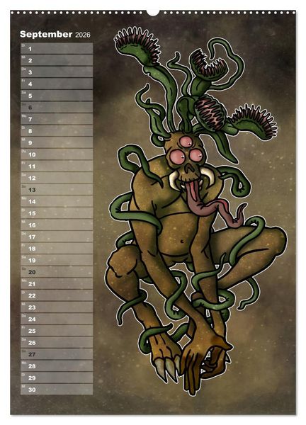 Produktbild: Bestiarium Vladi Krafft (Wandkalender 2026 DIN A2 hoch), CALVENDO Monatskalender