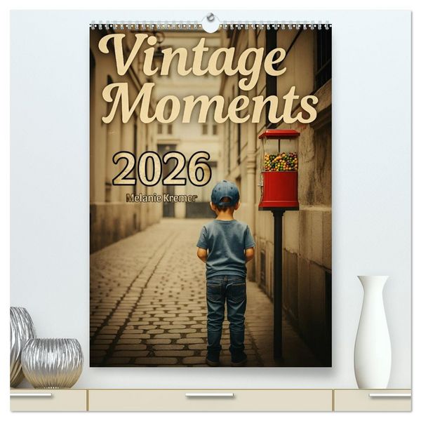Produktbild: Vintage Moments - Klassiker f&uuml;r jeden Monat (hochwertiger Premium Wandkalender 2026 DIN A2 hoch), Kunstdruck in Hochglanz