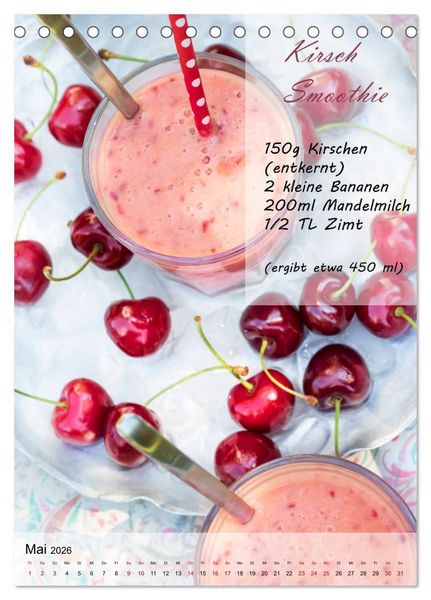 Produktbild: Smoothies zum Selbermachen (Tischkalender 2026 DIN A5 hoch), CALVENDO Monatskalender