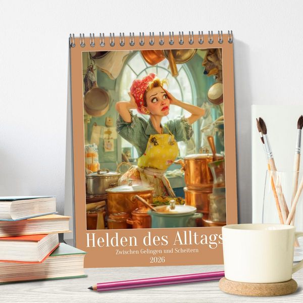 Produktbild: Helden des Alltags - Zwischen Gelingen und Scheitern (Tischkalender 2026 DIN A5 hoch), CALVENDO Monatskalender