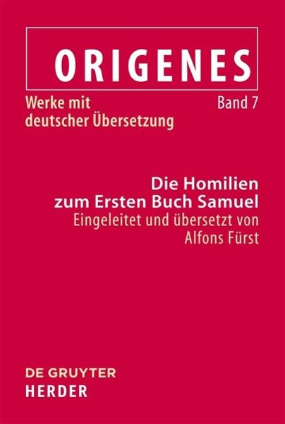 Produktbild: Die Homilien zum Ersten Buch Samuel