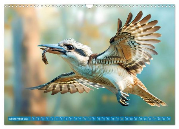 Produktbild: Der Kookaburra - Im australischen Busch mit dem lachenden Hans (Wandkalender 2026 DIN A3 quer), CALVENDO Monatskalender