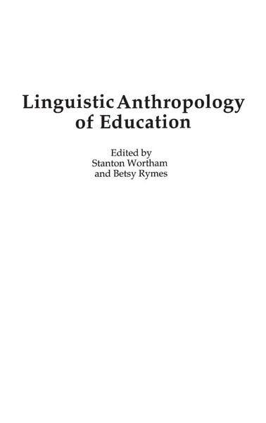Produktbild: Linguistic Anthropology of Education
