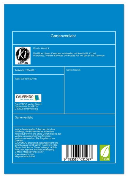 Produktbild: Gartenverliebt (Tischkalender 2026 DIN A5 hoch), CALVENDO Monatskalender