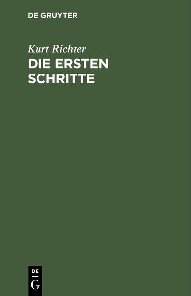Produktbild: Die ersten Schritte