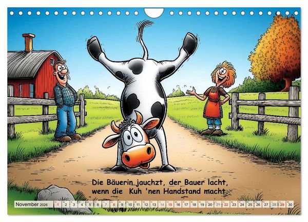 Produktbild: Bauernregeln, unsinnig und am&uuml;sant (Wandkalender 2026 DIN A4 quer), CALVENDO Monatskalender